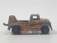 Vintage Tootsie Toys C421 Salvage Wrecker Tow Truck Yellow Die Cast Toy Car Vehicle Made in Chicago U.S.A.