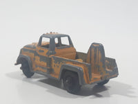 Vintage Tootsie Toys C421 Salvage Wrecker Tow Truck Yellow Die Cast Toy Car Vehicle Made in Chicago U.S.A.