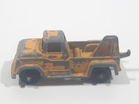 Vintage Tootsie Toys C421 Salvage Wrecker Tow Truck Yellow Die Cast Toy Car Vehicle Made in Chicago U.S.A.