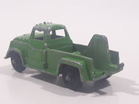 Vintage Tootsie Toys Salvage Wrecker Tow Truck Green Die Cast Toy Car Vehicle Made in Chicago U.S.A.