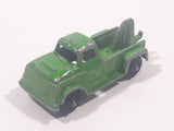 Vintage Tootsie Toys Salvage Wrecker Tow Truck Green Die Cast Toy Car Vehicle Made in Chicago U.S.A.