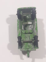 Vintage Tootsie Toys Salvage Wrecker Tow Truck Green Die Cast Toy Car Vehicle Made in Chicago U.S.A.