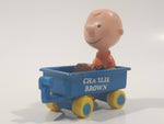 Vintage 1970s Aviva Peanuts Charlie Brown Blue Wagon Die Cast Toy Car Vehicle Figure Made in Hong Kong