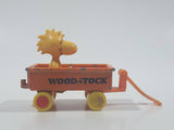 Vintage 1970s Aviva Peanuts Woodstock Orange Wagon Die Cast Toy Car Vehicle Figure Made in Hong Kong