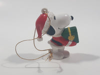 United Features Syndicate Peanuts Snoopy 2 1/4" Tall PVC Toy Figure Christmas Ornament