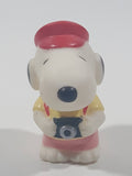 Peanuts Snoopy Cameraman Photographer Holding Camera 2" Tall Vinyl Toy Figure