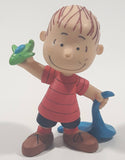 JP Just Play PNTS Peanuts Linus Holding Green Airplane and Blue Blanket 3" Tall Vinyl Toy Figure