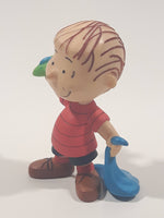 JP Just Play PNTS Peanuts Linus Holding Green Airplane and Blue Blanket 3" Tall Vinyl Toy Figure