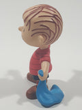 JP Just Play PNTS Peanuts Linus Holding Green Airplane and Blue Blanket 3" Tall Vinyl Toy Figure