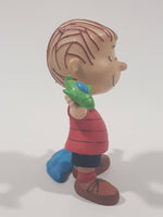 JP Just Play PNTS Peanuts Linus Holding Green Airplane and Blue Blanket 3" Tall Vinyl Toy Figure