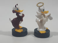 Disney Theme Parks Tagalongs Donald Duck Bad Good vs Evil Angel and Devil 4" Tall Magnetic Toy Figure Set