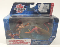 2008 Spin Master Sega Toys Bakugan Battle Brawlers Duo Diorama Series I Gargonoid vs. Dragonoid 2 1/8" and 2 3/4" Tall Toy Figure Set New in Package