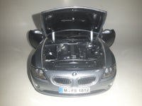Maisto BMW Z4 Convertible Dark Grey 1/18 Scale Die Cast Toy Car Vehicle with Opening Hood, Doors, and Trunk 8 3/4" Long