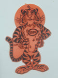 Vintage Esso Tiger Orange Plastic Toy 2" x 3"
