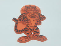 Vintage Esso Tiger Orange Plastic Toy 2" x 3"