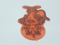 Vintage Esso Tiger Orange Plastic Toy 2" x 3"