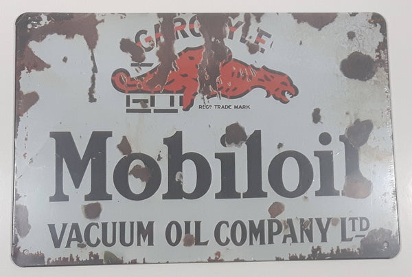 Vintage Style Gargoyle Mobiloil Vacuum Oil Company Ltd 7 3/4" x 11 1/4" Tin Metal Sign New in Plastic