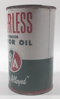 Vintage BA Peerless British American Premium Motor Oil 1 Imperial Quart Metal Can