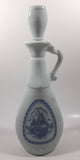 Vintage 1963 Jim Beam Whisky Delft Blue Windmill and Boat 13" Tall Decanter Bottle