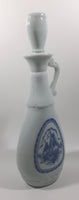 Vintage 1963 Jim Beam Whisky Delft Blue Windmill and Boat 13" Tall Decanter Bottle