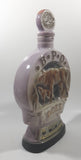 Vintage 1971 Jim Beam Kentucky Whisky 50th Anniversary B.P.O. The Does 12" Tall Embossed Decanter Bottle