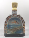 Vintage 1971 Jim Beam Kentucky Whisky Lake Havasu Arizona London Bridge 10 1/2" Tall Embossed Decanter Bottle