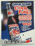 Rare 1993 Pepsi Molson Indy Vancouver Cool Fuel "Be Young, Have Fun, Drink Pepsi" 18" x 24" Corrugated Store Advertising Double Sided Sign