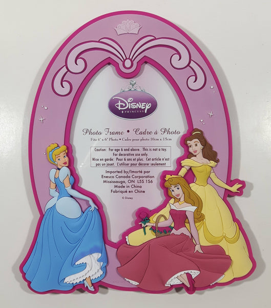 Enesco Disney Princesses Cinderella, Belle, and Sleeping Beauty Rubber 7" x 8 1/2" Photo Picture Frame