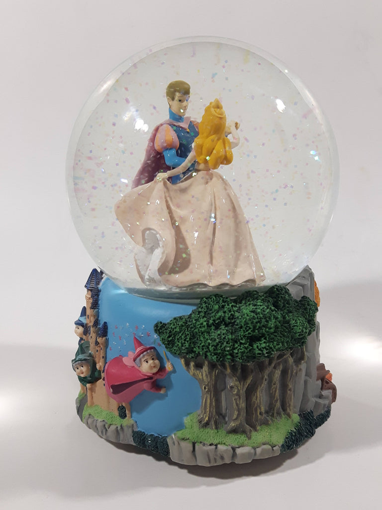 Enesco Disney Sleeping Beauty Musical Music Box Resin Glass Snow Globe ...