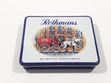 Rothman's King Size By Special Appointment Dark Blue and  White Hinged Tin Metal Smoke Cigarette Pack Case