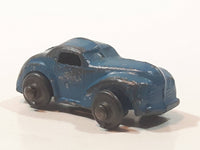 Antique 1940s Barclay 2 Door Coupe Blue 1 5/8" Long Die Cast Toy Car Vehicle