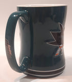 2017 Boelter Brand San Jose Sharks NHL Ice Hockey Team 4 1/2" Tall Embossed Ceramic Coffee Mug Cup