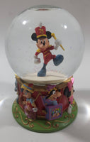 2004 The Disney Store 75th Anniversary Marching Band Mickey Mouse 5" Tall Resin Glass Snow Globe