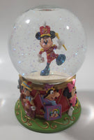 2004 The Disney Store 75th Anniversary Marching Band Mickey Mouse 5" Tall Resin Glass Snow Globe