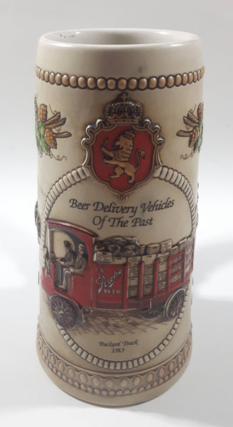 Ceramarte Stroh's Heritage Series V Beer Delivery Vehicles of The Past 1912 Packard Truck 7 1/2" Tall Ceramic Beer Stein Mug