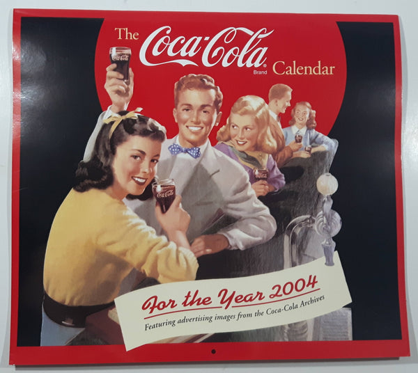 2004 The Coca Cola Brand Calendar 12" x 13 1/2" New Condition