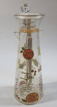 Vintage Snail Brand Colorfully Decorated Salad Dressing Recipe Maker Mixer 8 1/2" Tall Acrylic Bottle