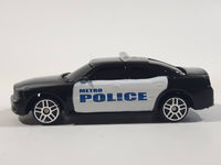 Maisto 2008 Dodge Charger Metro Police Black and White 1/64 Scale Die Cast Toy Car Vehicle