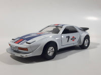 Vintage Sunnyside Superior SS903 Porsche 928 Turbo White Pull-Back Action Die Cast Toy Car Vehicle with Opening Doors and Flip up Headlights