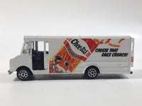 1994 Road Champs Frito Lay Cheetos Cheese That Goes Crunch Chevrolet Step Delivery Van White Die Cast Toy Car Vehicle with Opening Doors