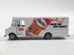 1994 Road Champs Frito Lay Cheetos Cheese That Goes Crunch Chevrolet Step Delivery Van White Die Cast Toy Car Vehicle with Opening Doors