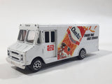 1994 Road Champs Frito Lay Cheetos Cheese That Goes Crunch Chevrolet Step Delivery Van White Die Cast Toy Car Vehicle with Opening Doors