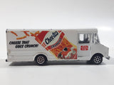 1994 Road Champs Frito Lay Cheetos Cheese That Goes Crunch Chevrolet Step Delivery Van White Die Cast Toy Car Vehicle with Opening Doors