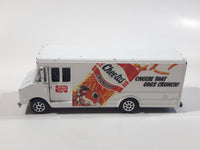 1994 Road Champs Frito Lay Cheetos Cheese That Goes Crunch Chevrolet Step Delivery Van White Die Cast Toy Car Vehicle with Opening Doors