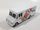 1994 Road Champs Frito Lay Cheetos Cheese That Goes Crunch Chevrolet Step Delivery Van White Die Cast Toy Car Vehicle with Opening Doors