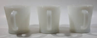 Vintage Anchor Hocking 1212 White Milk Glass Mug Cups Set of 3 Made in U.S.A.