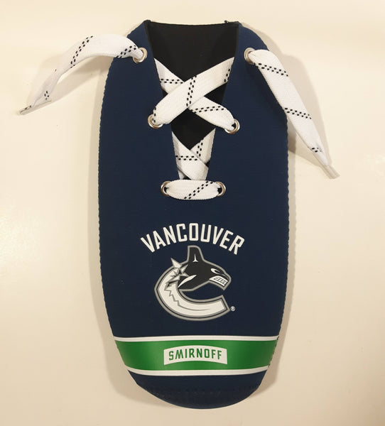 Smirnoff Vodka Vancouver Canucks NHL Ice Hockey Themed Hockey Skate Style Lace Up Beer Bottle Koozie
