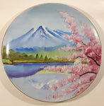 Vintage Mountains and Cherry Blossom Themed 10 1/4" Collector Plate Made in Japan