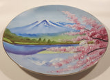 Vintage Mountains and Cherry Blossom Themed 10 1/4" Collector Plate Made in Japan