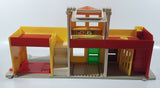 Vintage Fisher Price Little People Police Station Barber Shop Garage Auto Repair Street Block Strip Mall Play Set